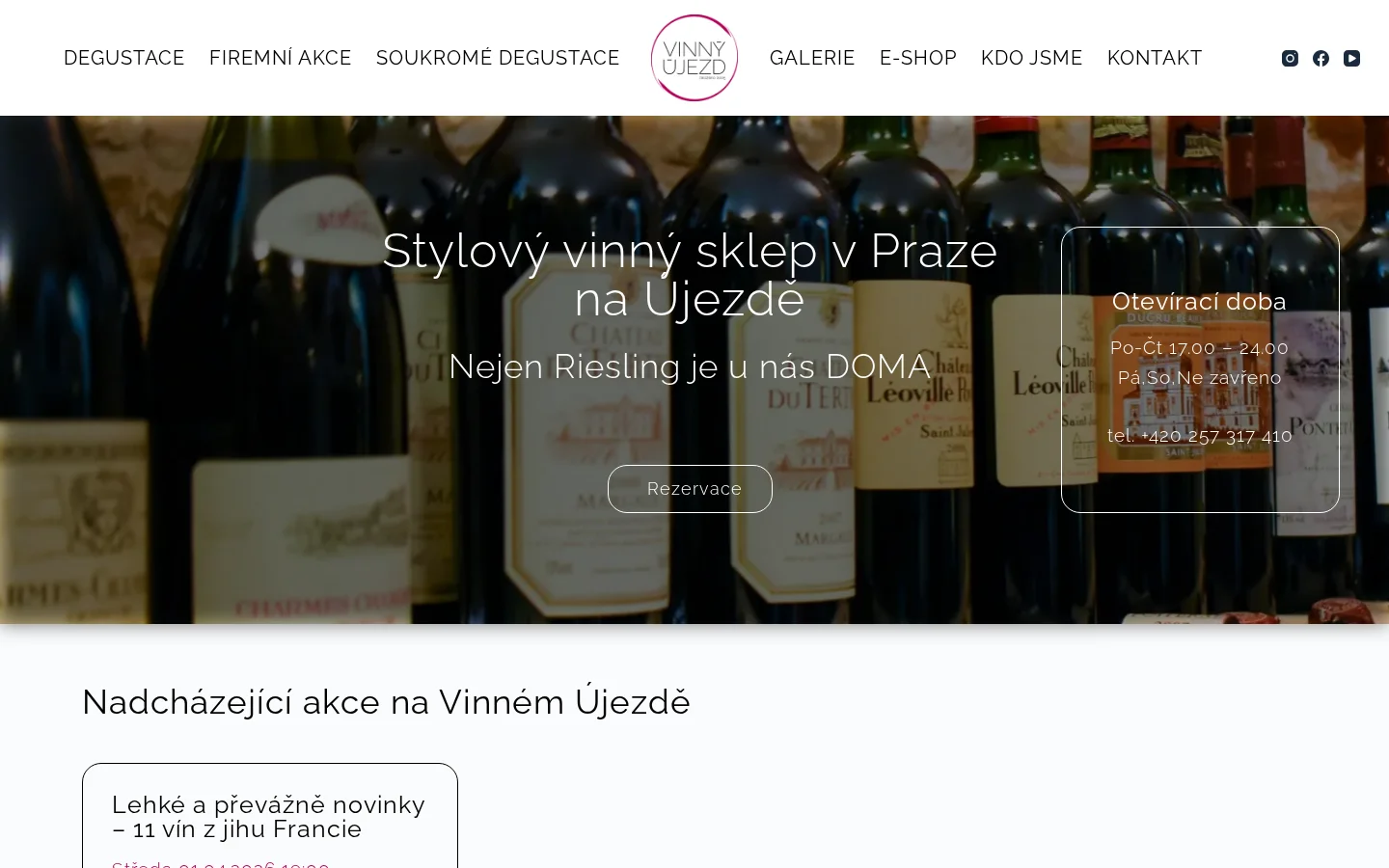 Vinný sklep Újezd website