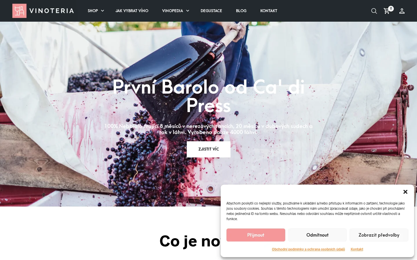 vinoteria.cz website
