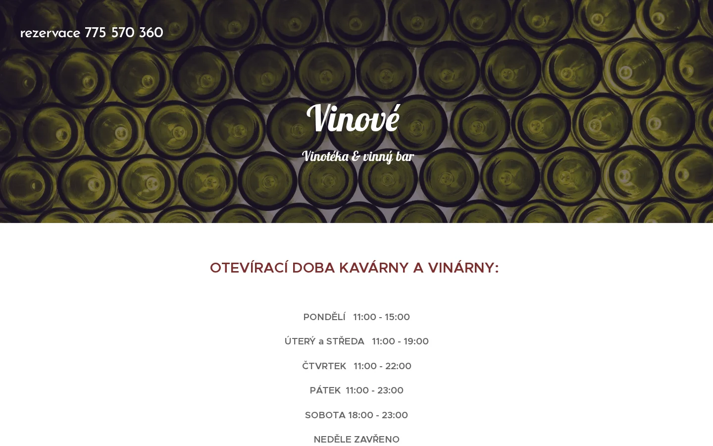 Vinové website