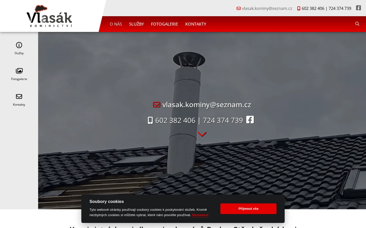Kominictví Vlasák website