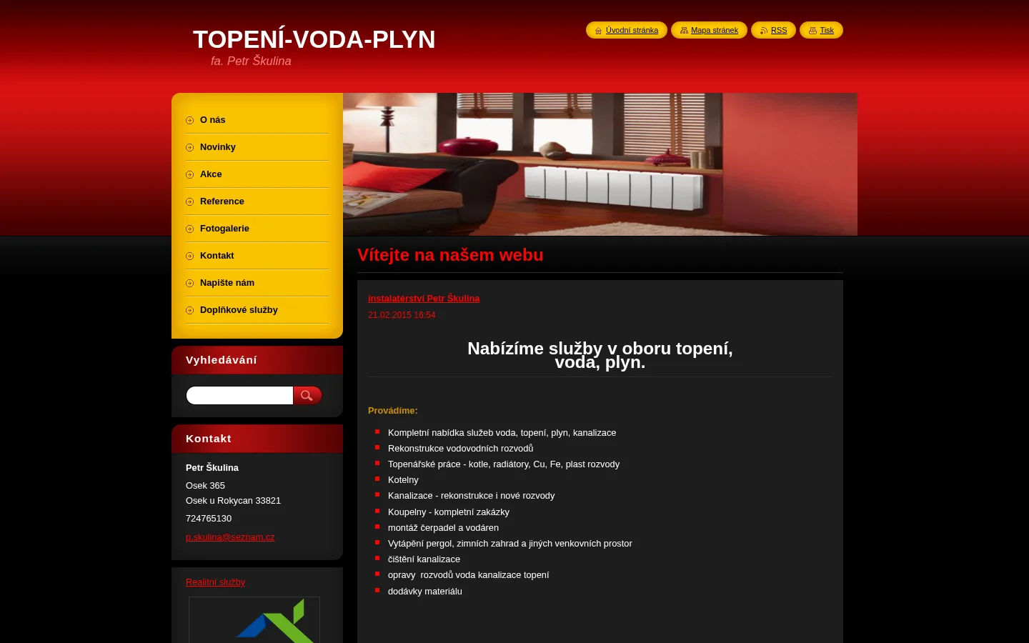 Petr Škulina website