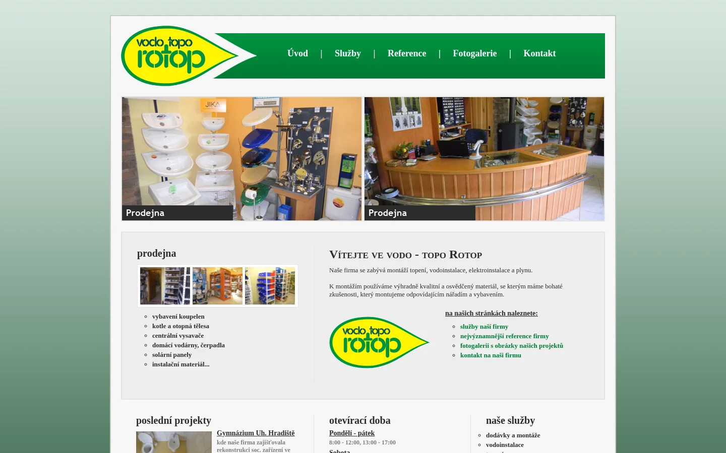 Vodo - topo Rotop website