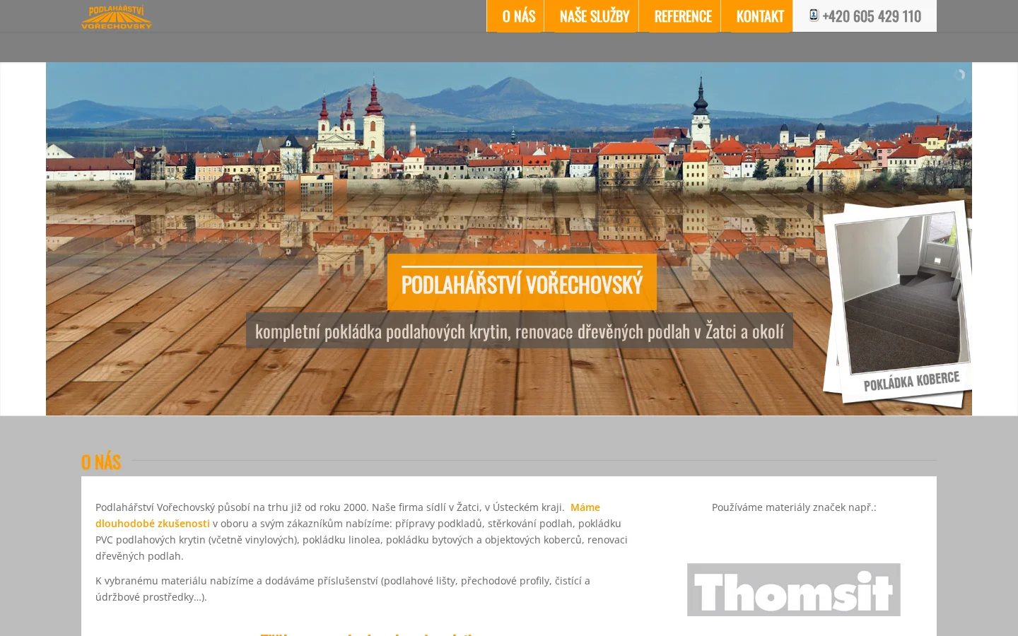 Podlahářství Vořechovský website