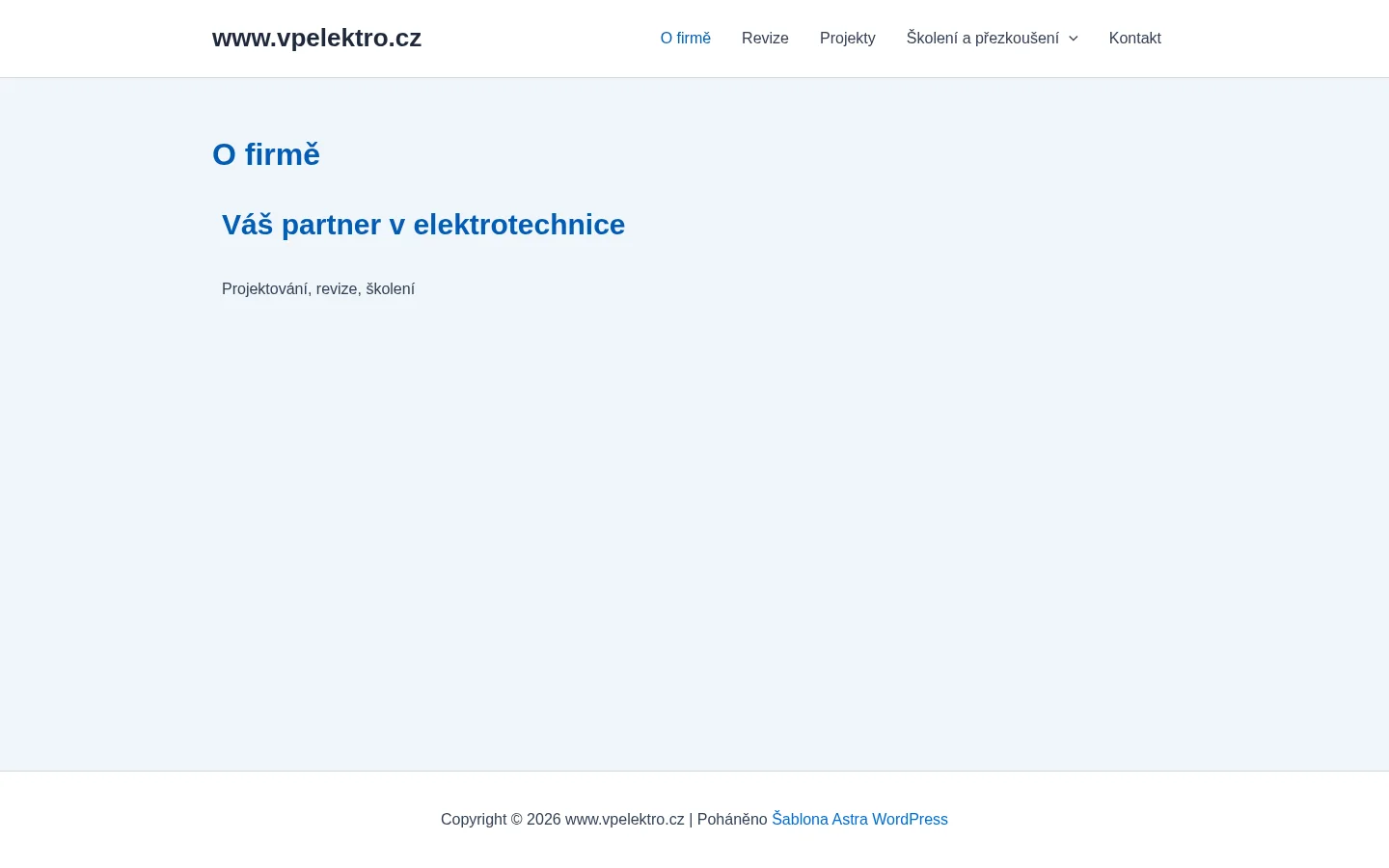 Vladimír Poudera - Elektroslužby Cvikov website