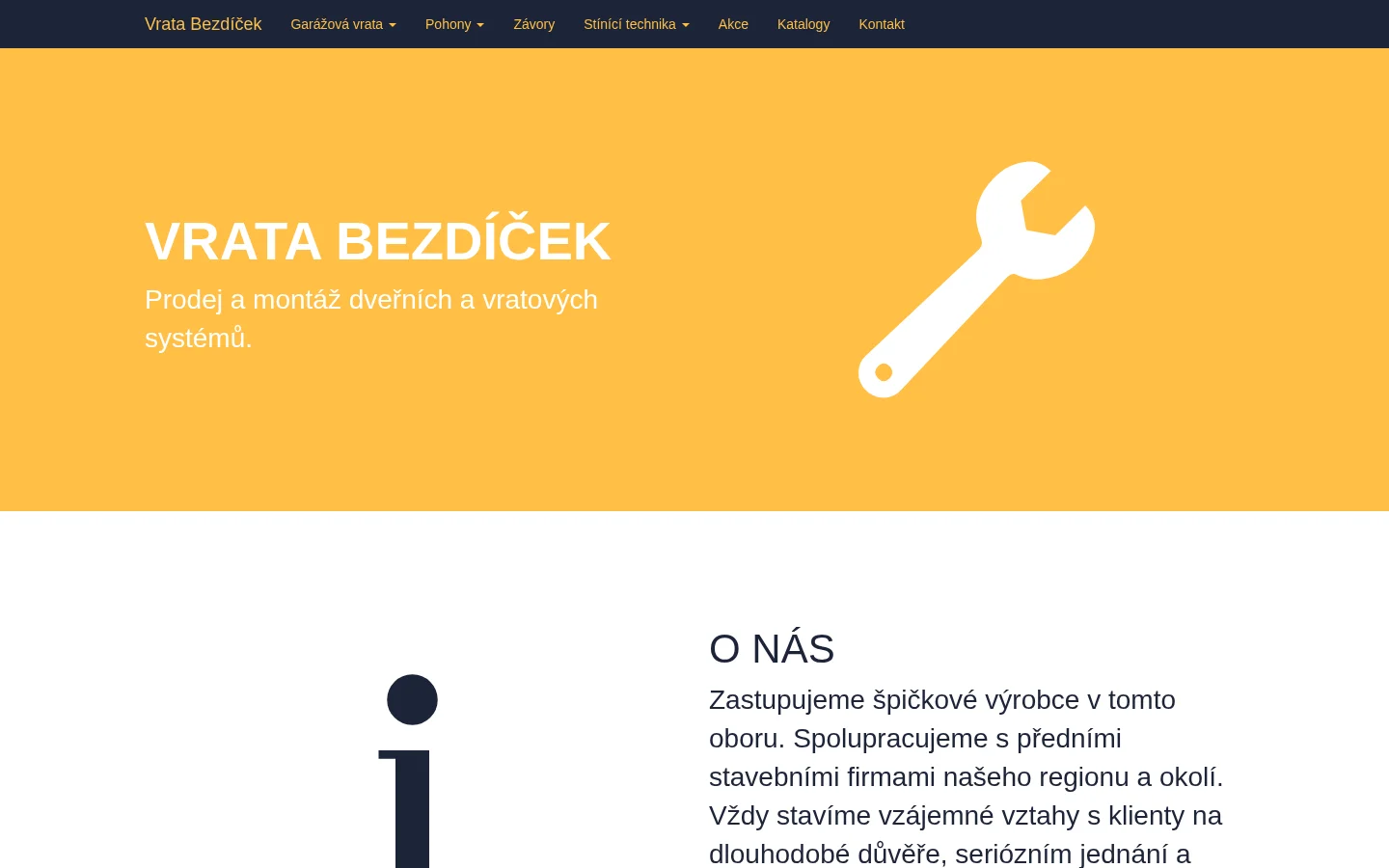 Vrata Bezdíček website