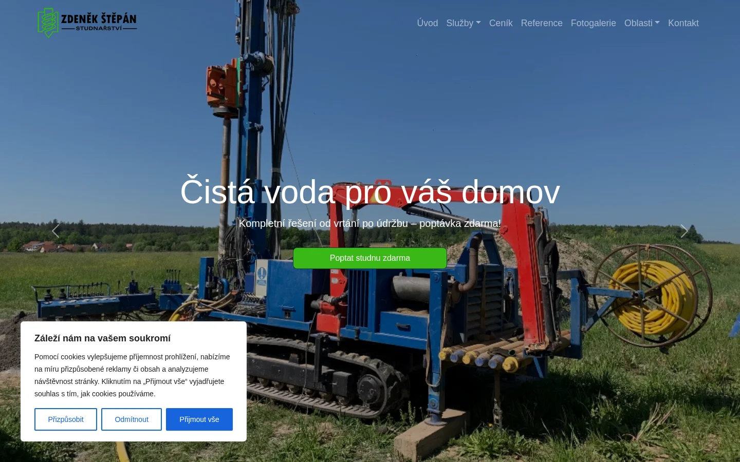Zdeněk Štěpán - Studnářství website