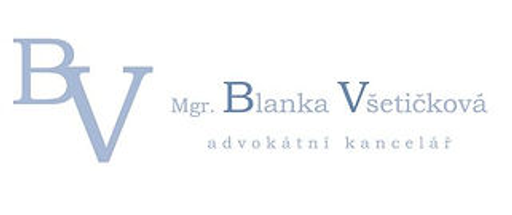 Mgr. Blanka Všetičková, advokátní kancelář logo