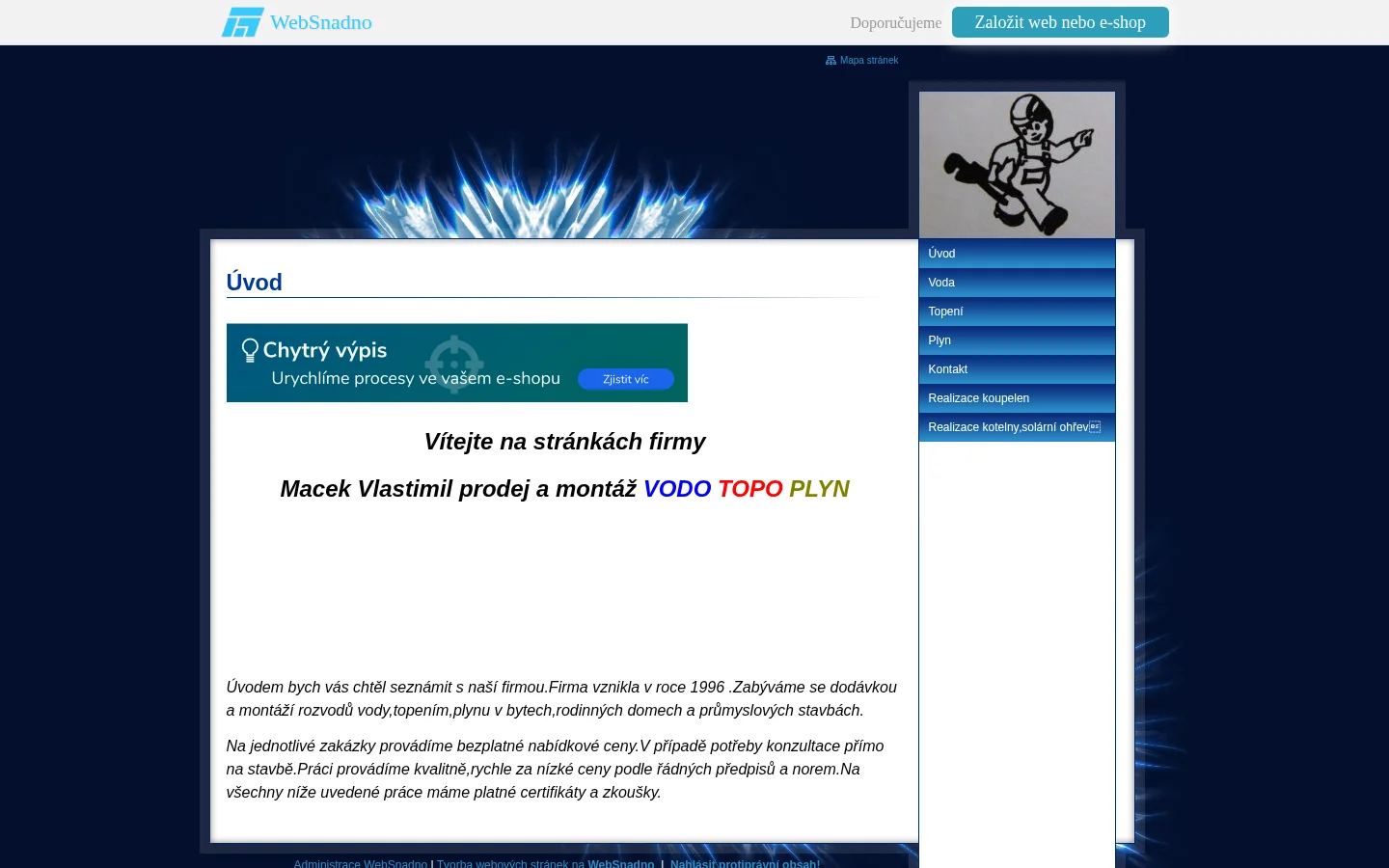 Vodo-topo-plyn Macek Vlastimil website