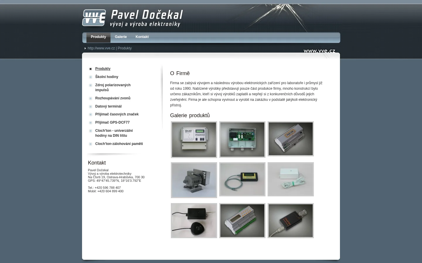 Vývoj a výroba elektroniky Dočekal website
