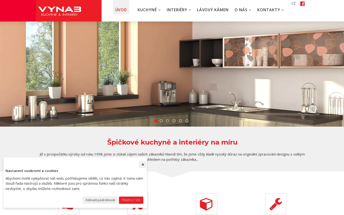 KUCHYNĚ VYNAB cz s.r.o. website