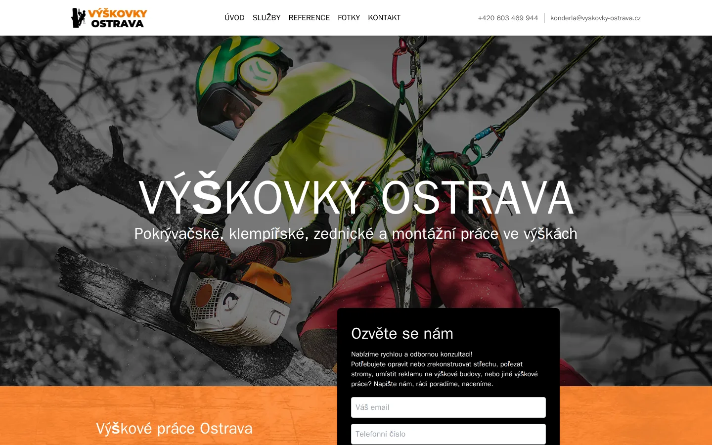 Výškovky Ostrava website