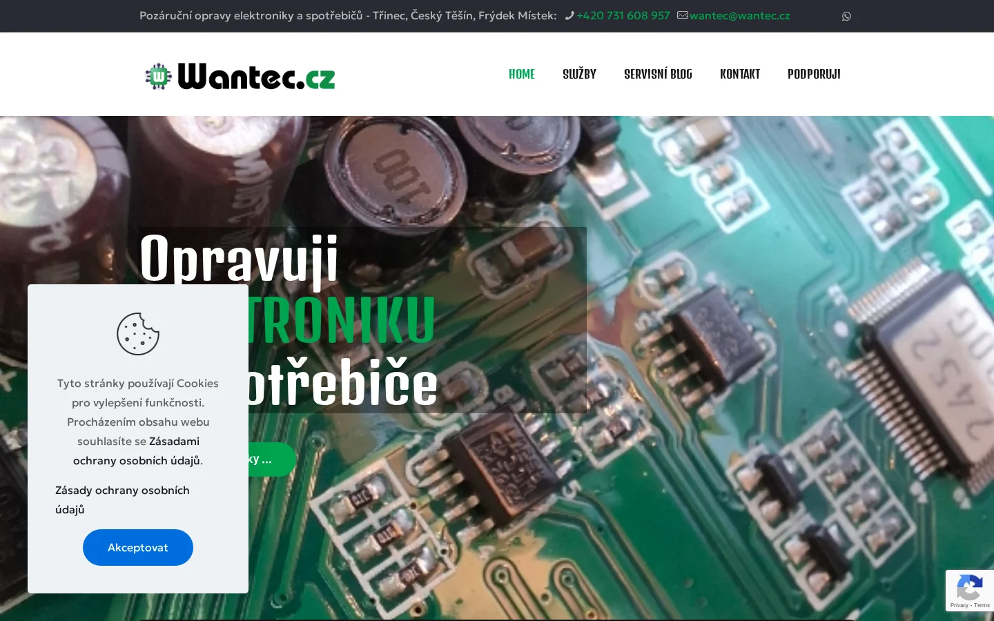 Wantec.cz website