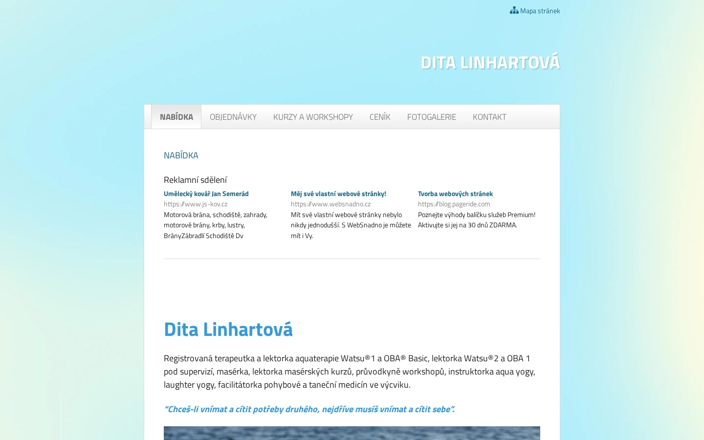 Watsu-masáže website