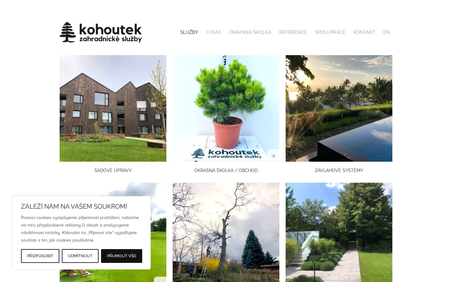 Kohoutek - zahradnické služby website