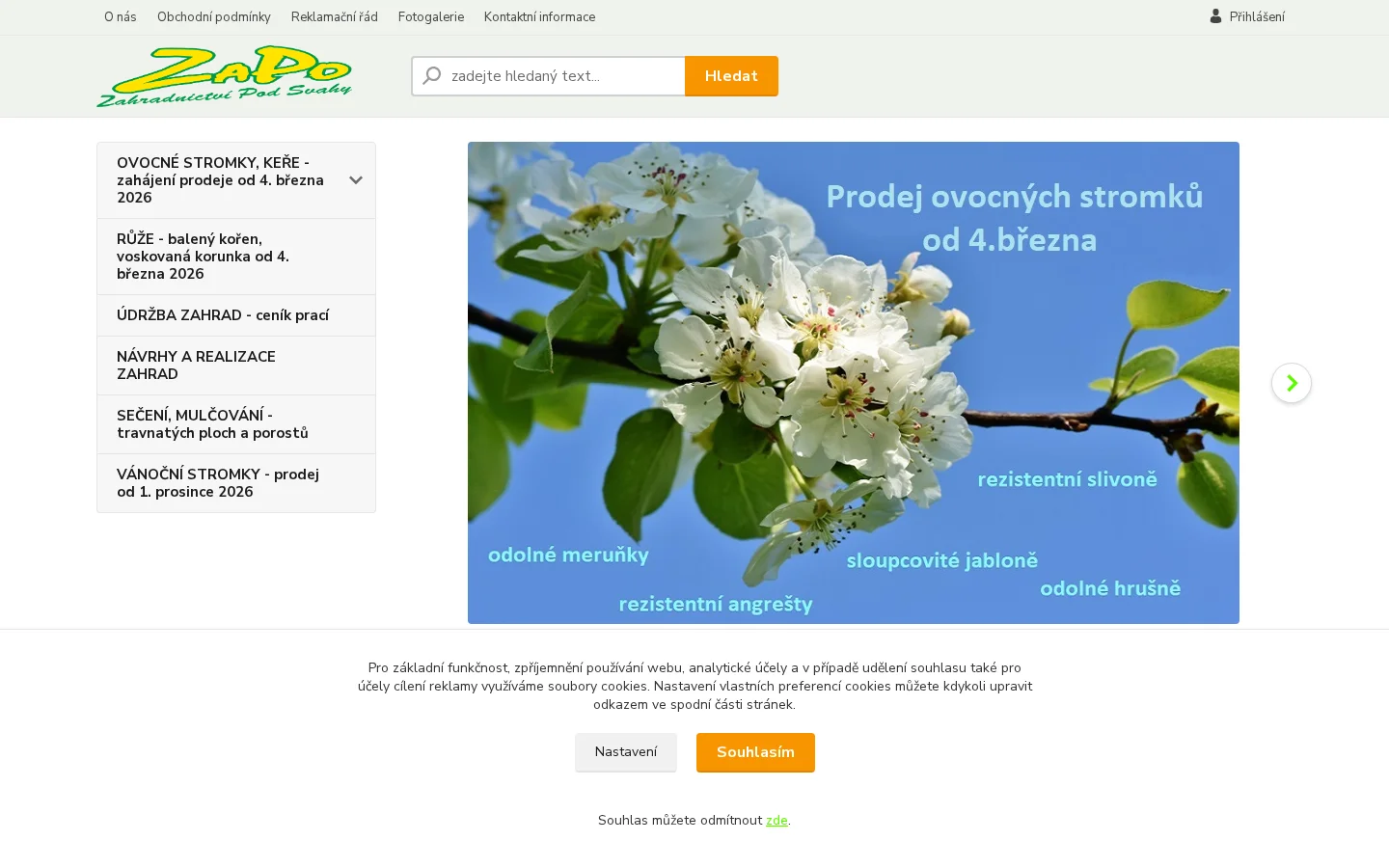 ZaPo - Zahradnictví Pod Svahy website