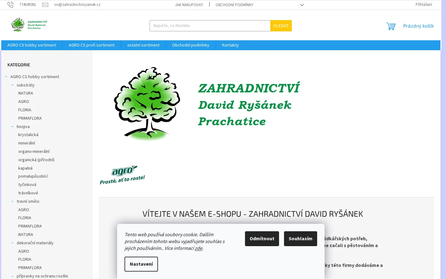 David Ryšánek - Zahradnictví website