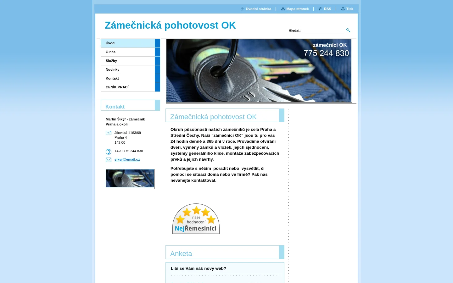 Martin ŠIKÝŘ - Zámečník website