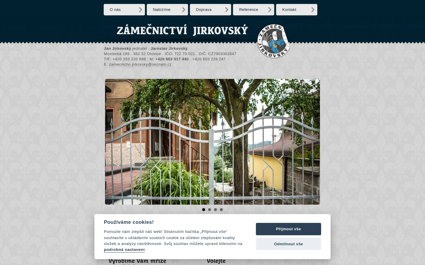 Zámečnictví Jirkovský website