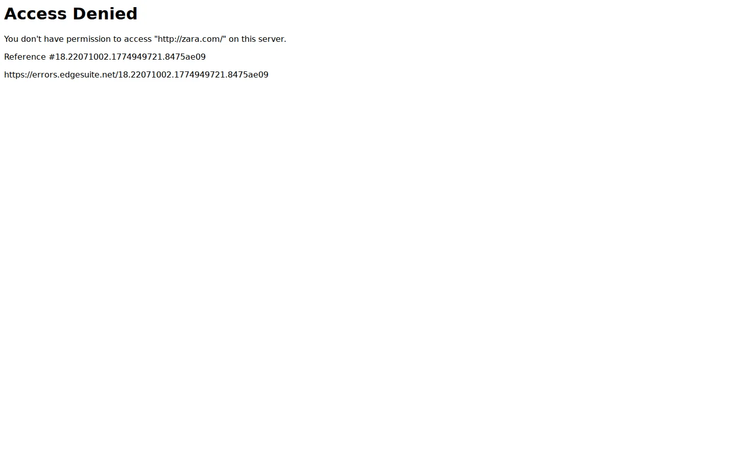 Zara website