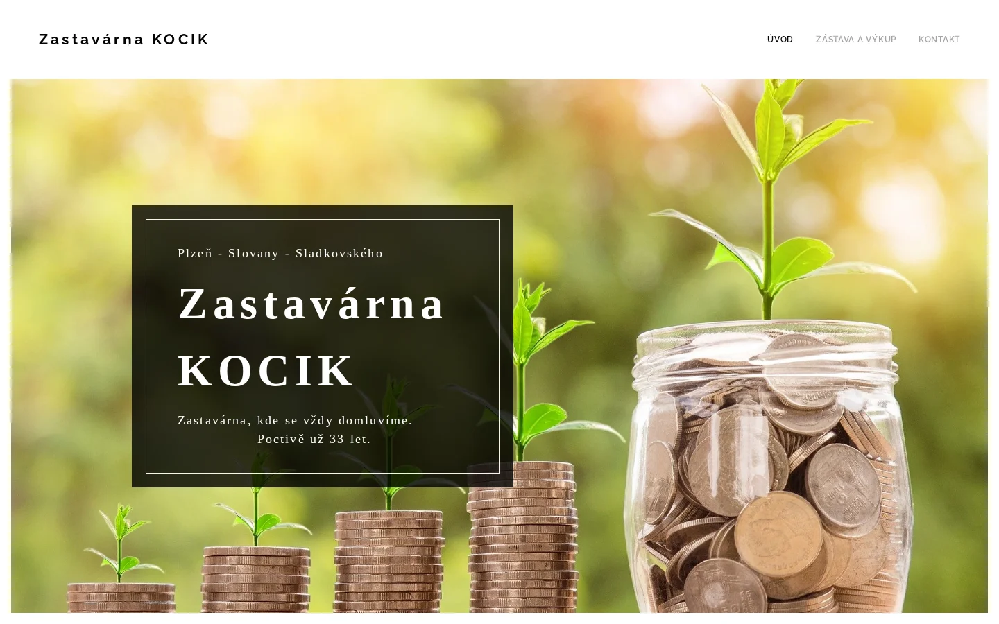 Zastavárna Kocik website