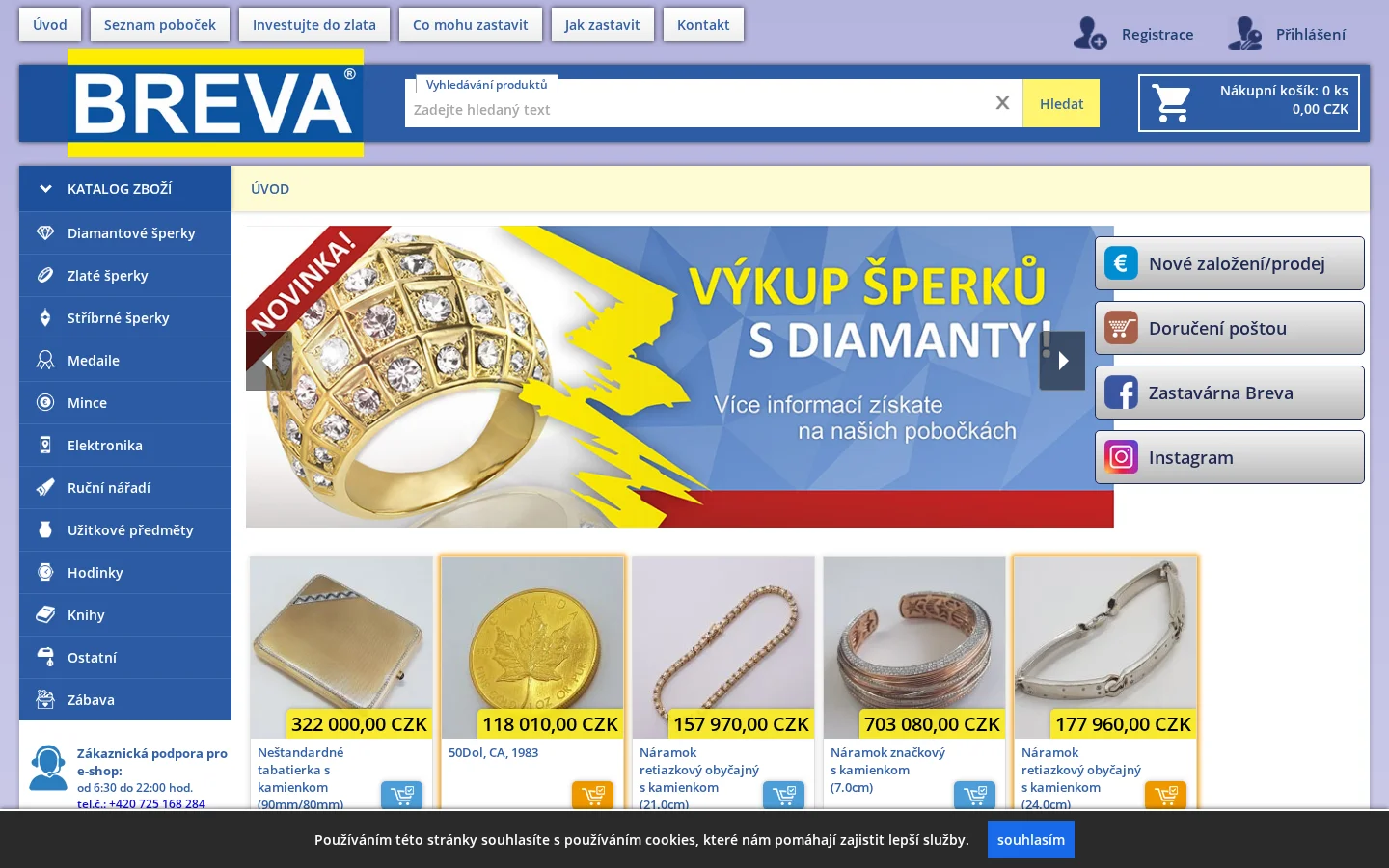 Zastavárna INDEX website