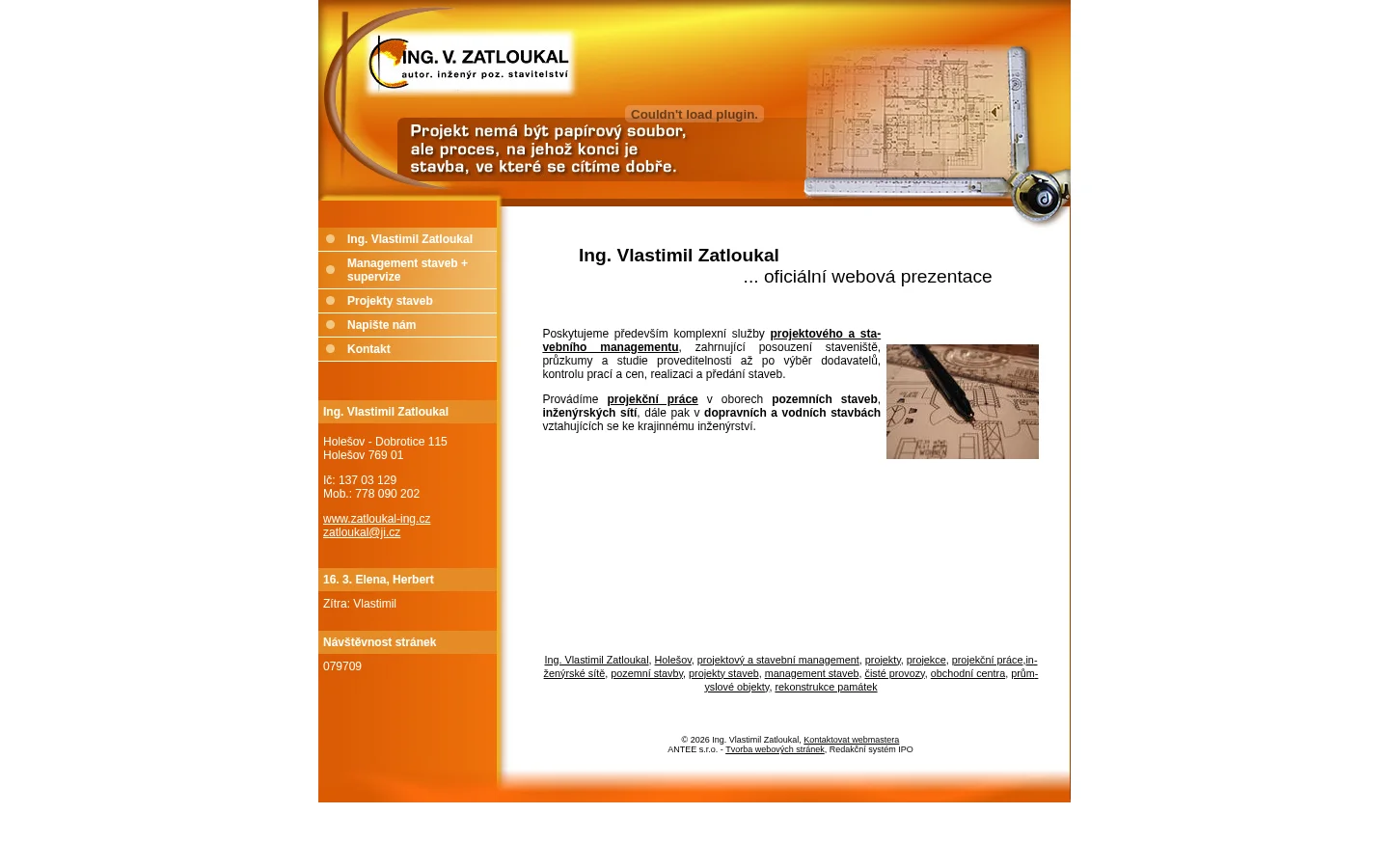 Ing. Vlastimil Zatloukal website