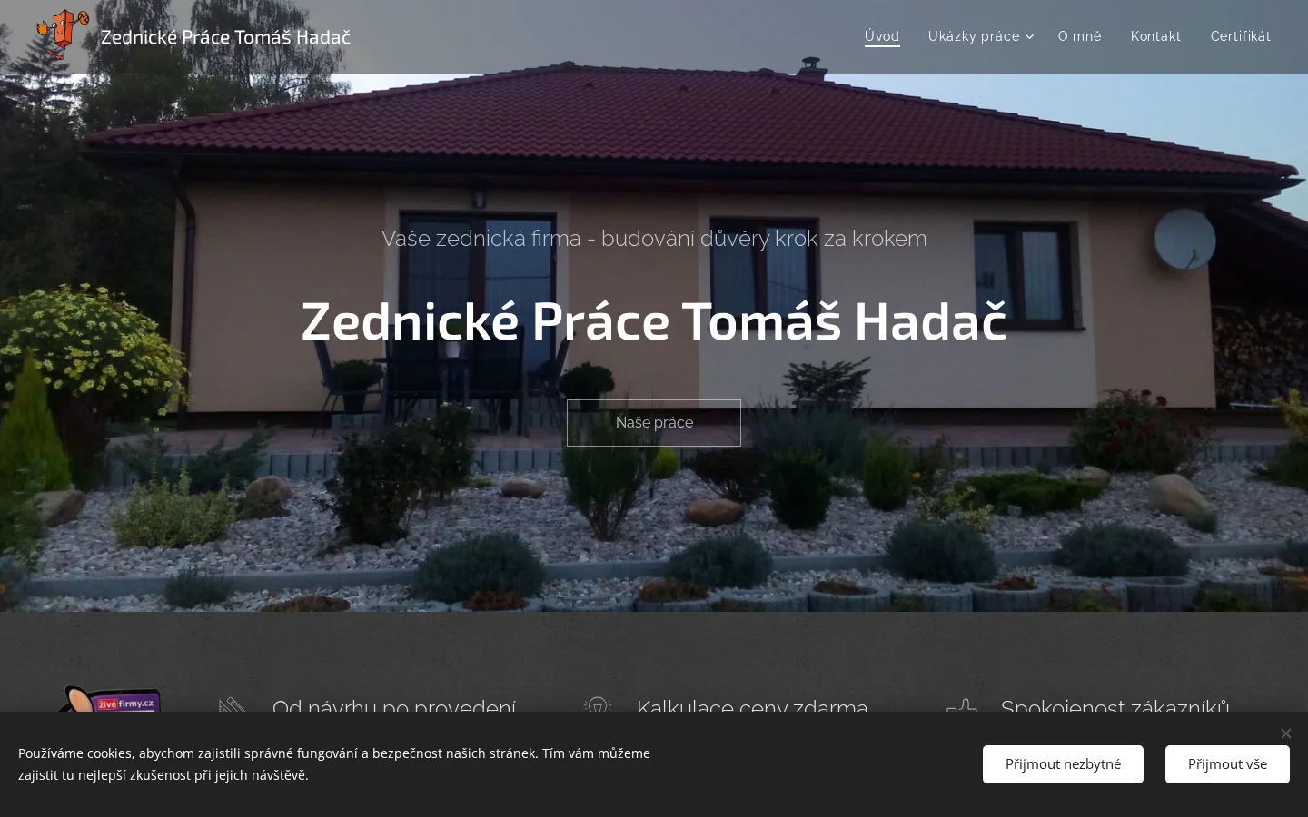 Tomáš Hadač - zednické práce website