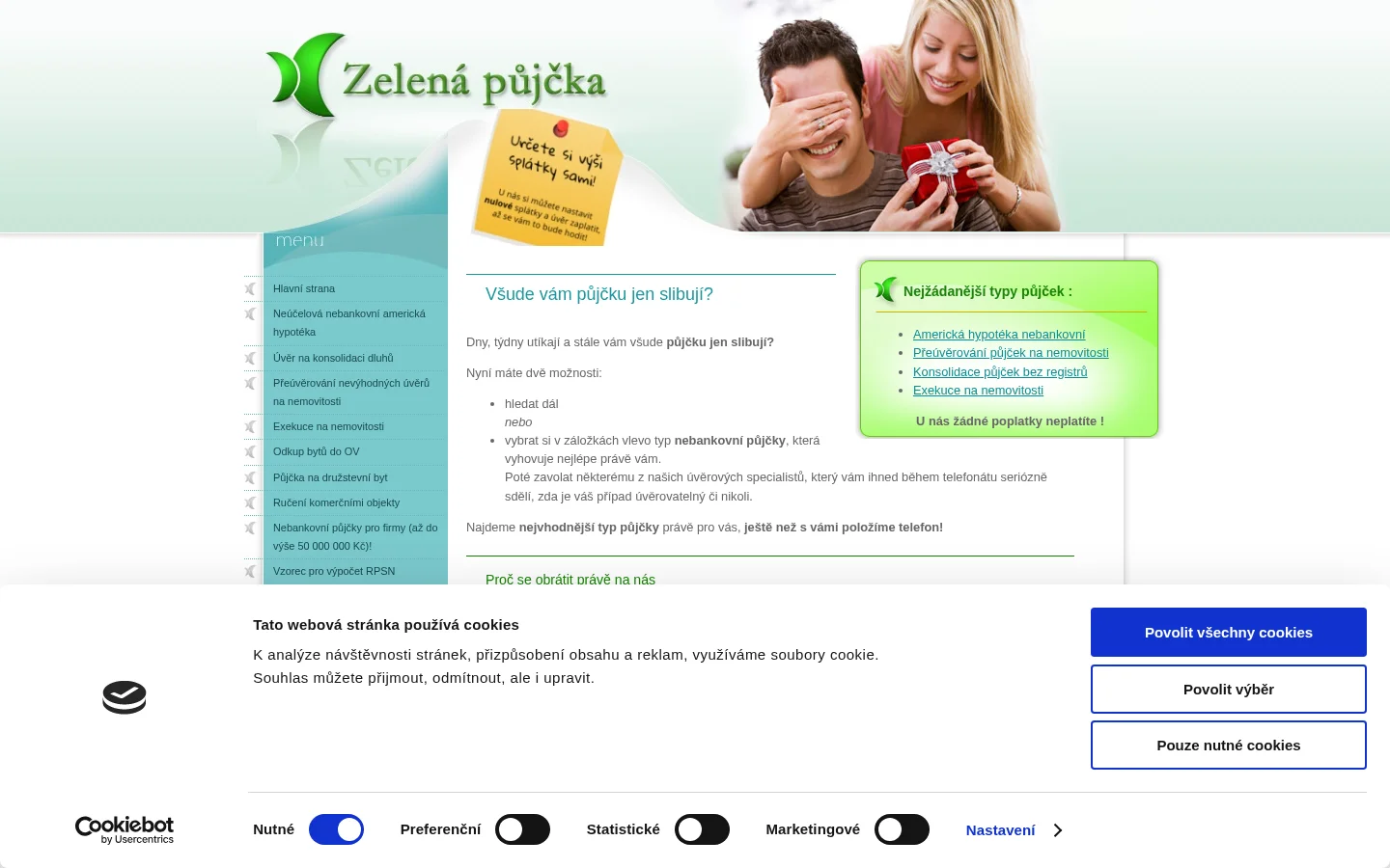 Zelená půjčka website