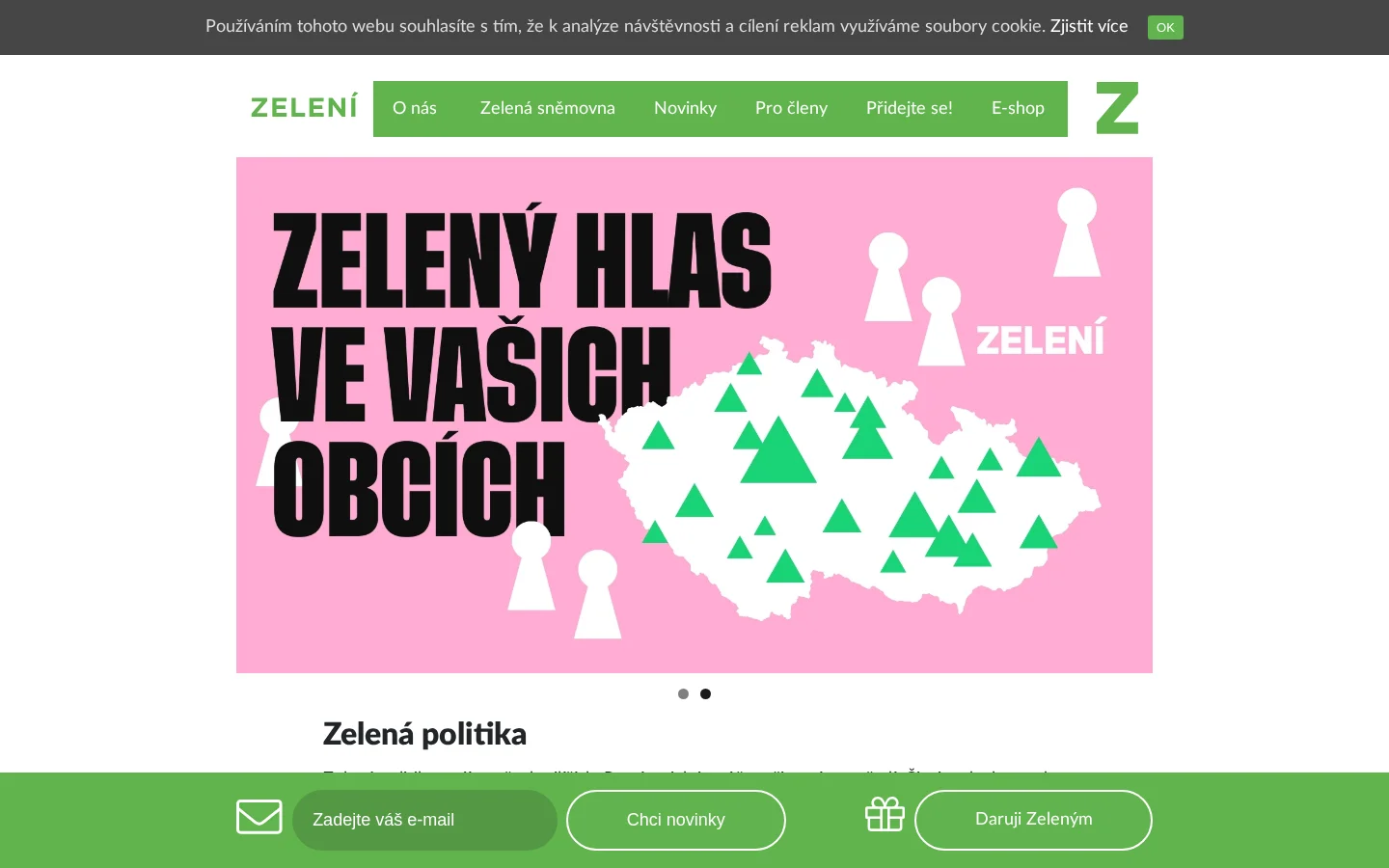 Strana zelených website