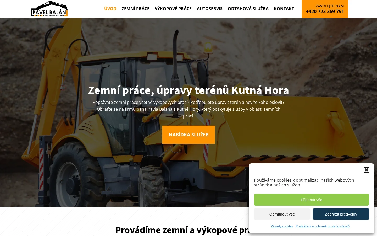 Pavel Balán - Zemní práce website