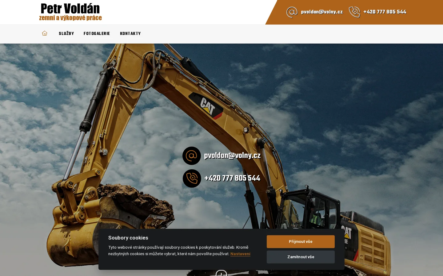 Zemní práce Voldán website