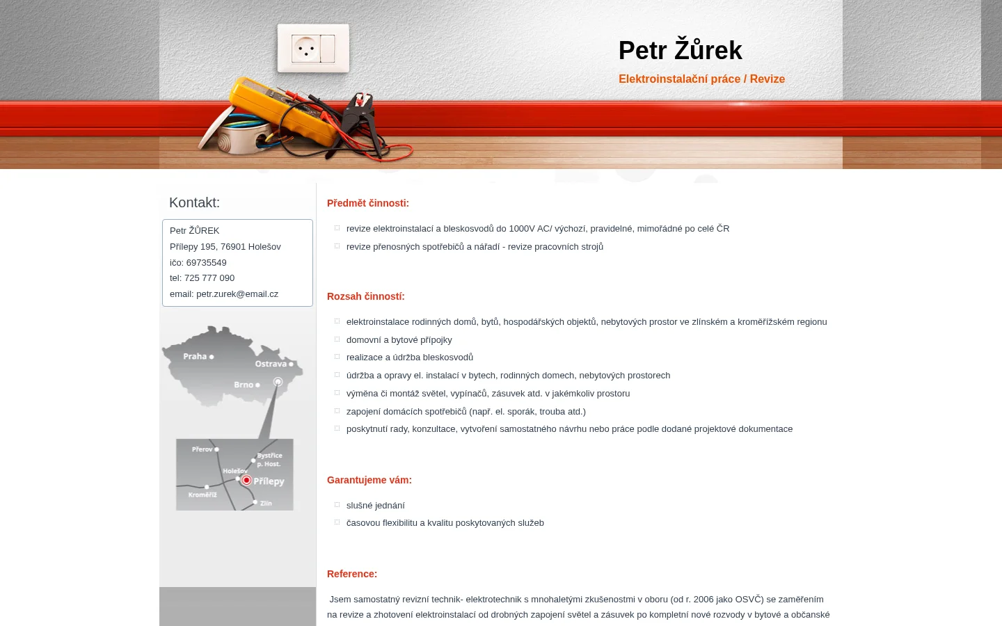 Žůrek Elektro website