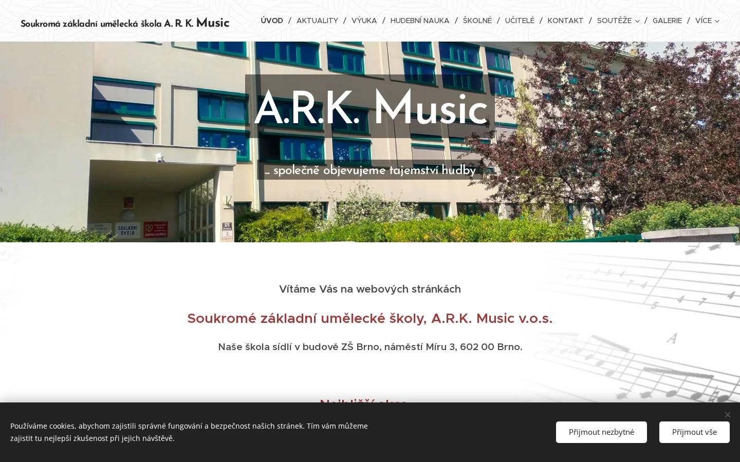 ZUŠ A.R.K. Music website